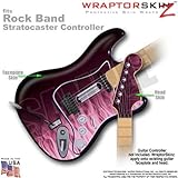 Fire Pink WraptorSkinz Skin fits Rock Band Stratocaster Guitar for Nintendo Wii, XBOX 360, PS2 & PS3