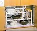 Under Sink Storage Shelf- Large- Customizable- Goes Around Drainpipes. For Kitchen or Bathroom