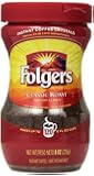 Folgers Classic Roast Instant Coffee, 8 Ounce (Pack of 3)