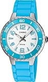 Casio Women's LTP1331-2AV Blue Resin Quartz Watch with Silver Dial