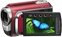 JVC GZ-HD300R High Definition Camcorder With 60GB Hard Disc Drive & microSD format With Konica Minolta High Definition Lens - Red