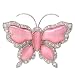 Butterfly Pink Mother-Of-Pearl C.Z. Diamond Pin/Pendant