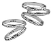 Sterling Silver Traditional Symbols Stacking Ring Set