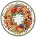 Caspari Pamela's Wreath 2 Paper Salad Plate Package, Ivory