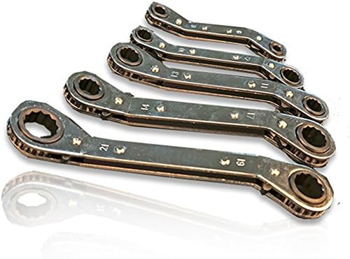 Arterki 213-3101 Ratchet Box End Wrench Set, SAE, 5-Piece Silver