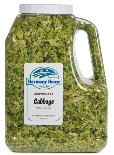 Harmony House Foods Dried Cabbage Flakes (48 ounce Gallon Size Jug)
