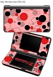 Nintendo DSi XL Skin – Lots of Dots Red on Pink by WraptorSkinz