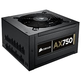 Corsair Professional Series Gold 750-Watt 80 Plus Gold Certified High-Performance Power Supply - CMPSU-750AX