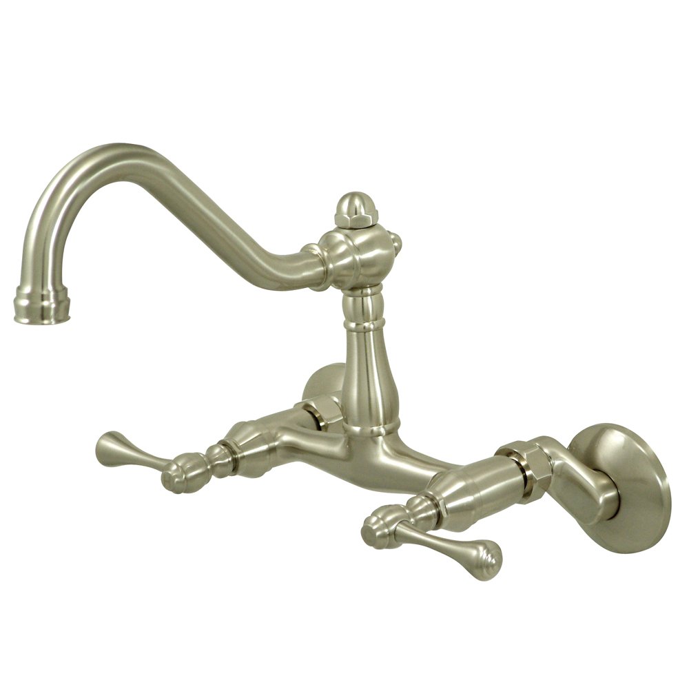 Kingston Brass KS3228BL Vintage Wall Mount Kitchen Faucet, 81/2Inch
