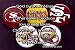 Set of 5 San Fransisco 49ers Pins 1.25