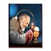 Wood Plaque - Padre Pio - Mounted on 1/4" Wood And Beveled Frame - 13"x16" - MADE IN ITALY