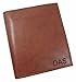 Paul & Taylor Personalized Monogram Leather Large Hipster Bifold Wallet, Light Brown