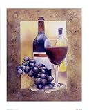 IMAGE OF Nancy Cheng - Smooth Red Wine Size 8x10 MUSEUM WRAP CANVAS Print With Added Heavy BRUSHSTROKES Nancy Cheng 10x12