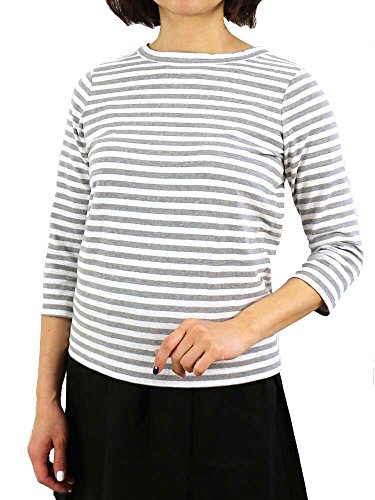 (ダナファヌル) Dana Faneuilコットン7分袖ボーダーカットソーD-5715305・023