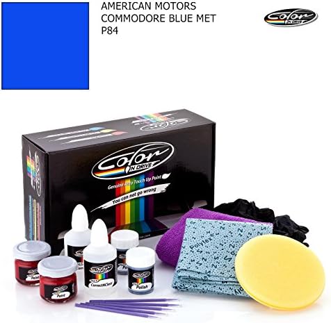 AMERICAN MOTORS ALL / COMMODORE BLUE MET - P84 / COLOR N DRIVE TOUCH UP PAINT SYSTEM FOR PAINT CHIPS AND SCRATCHES / PLUS PACK