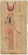 Isis Holding Papyrus Scepter Small Relief, Color Details