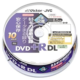 Vctor データ用片面2層DVD+R 8倍速 ホワイトプリンタブル 10枚 スピンドル [VP-R85SDL10]