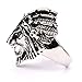 JDZ Amulets Men's Heavy Metal Gothic Lion Head Stainless Steel Biker Ring JewelrySP0555A09