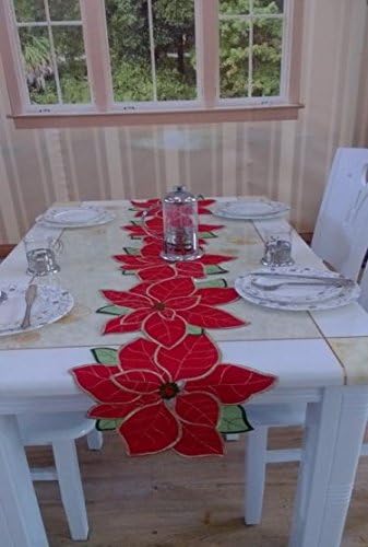 Poinsettia Table Runner Perfect for those holiday dinner parties.