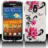 Sprint Samsung Epic Touch 4G Accessory - Red/Pink Flower on Vine Designer P ....