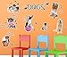 Fangeplus(TM) DIY Removable Cute Dogs Puppy Art Mural Vinyl Waterproof Wall Stickers Kids Room Decor Nursery Decal Sticker 27.5''x19.6''