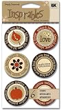 EK Success SPINSS001 Inspirables Simply Seasonal Harvest Token Stickers