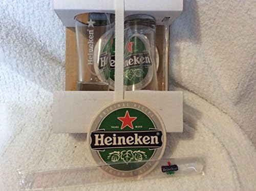 Krups Beertender Accessory Set - Set of 2 Heineken Glasses w/Foam Skimmer