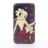 Betty Boop Juniors Black Glitter Hinge Wallet