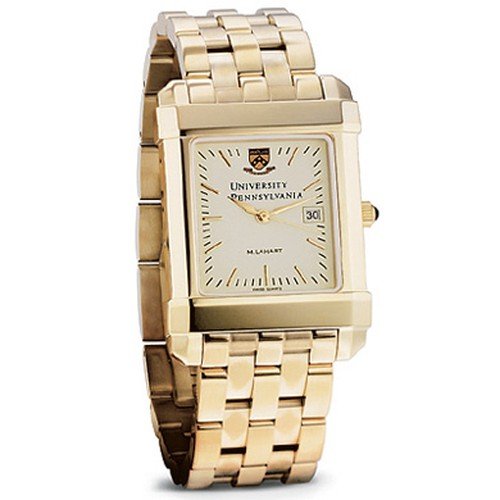 University of Pennsylvania Mens Swiss Watch - Gold Quad Watch with Bracelet University of Pennsylvania Mens Swiss Watch - Gold Quad Watch with Bracelet