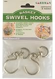 Review Gardman 01099 / Gardman Hanging Basket Swivel Hooks - 2 Pack Galvanised