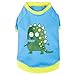 Blueberry Pet Alien The Dinosaur Cotton Dog T Shirt in Blue for Puppy, Back Length 8