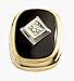 Dolan Bullock 14kt Gold, Onyx & Diamond Tie Accessory