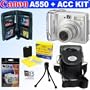Canon PowerShot A550 7.1MP Digital Camera Factory Reconditioned + Accessory Kit