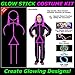 Glow Stick Costume Kit, Girls Large, Pink