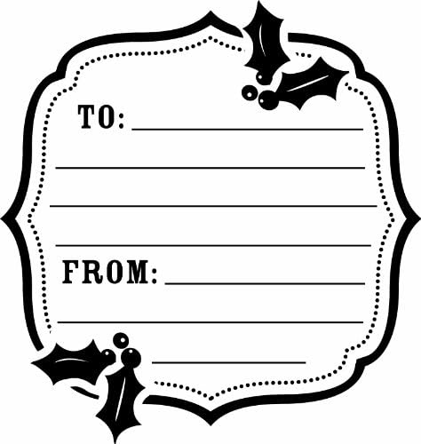 Holiday Tag Wood Stamp