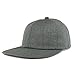 Trendy Apparel Shop Premium Soft Unstructured Flatbill Adjustable Snapback Cap - Charcoal