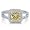 Sterling Silver 925 Princess Canary Cubic Zirconia CZ Split Shank Ring - Nickel Free Engagement Wedding Ring Size 5