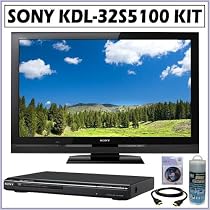 Sony Bravia S-Series KDL-32S5100 32-Inch 1080p LCD HDTV + DVD Accessory Kit