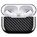 Airpods Pro Case, Genuine Aramid Carbon Fiber Minimalist Protective Case [Body Armor Material] Slim Skin Case, Strongest Durable Snugly Fit Cover for Apple AirPods Pro 3 (Bright Black)
