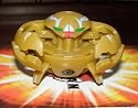 BAKUGAN B2 BAKUSWAP NEW LOOSE LIMITED EDITION SUBTERRA TAN GOLD TERRORCLAW WITH LT BLUE MARKINGS