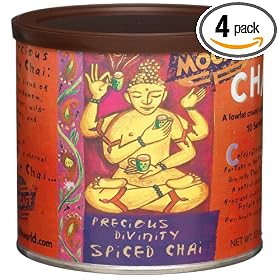 MOCAFE Precious Divinity Spiced Chai Tea Mix, 12-Ounce Tin (Pack of 4)