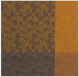 Durable Woven Jacquard 100% Cotton Maple Leaf Bronze Tablecloth 54x90 Inches