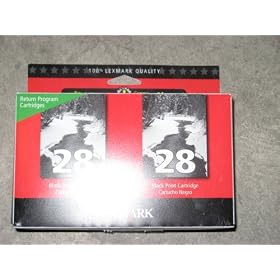 Lexmark Twin-Pack #28 - Print Cartridge - 2 x Black - LRP (86851F) Category: Inkjet... by Lexmark