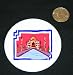 3 button / pin printed with castle, landmark, taj mahal
