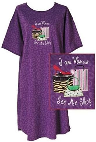 I Am Woman See Me Shop Nightshirt 100% Cotton