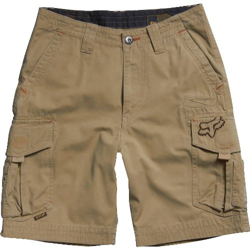 Fox Men's Slambozo Solid Shorts , Dark Khaki, 33