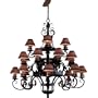Minka Lavery Lights 919-08 Large 20LT Chandelier Antique Iron Mission Inn Rustic Lighting