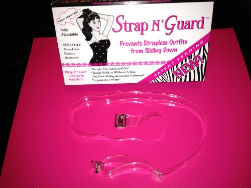 New~ Clear Strap with Exclusive Brooch Pin Hooks (Ultimate Strapless Fashion Solution) Works with or Without a Bra--Clear Straps for Women Clothing, Everyday Wear.
