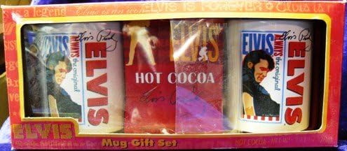 Elvis Presley 2 Mugs & Cocoa Mix Gift Set