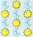 EK Success Jolee's Cabochons Dimensional Stickers, Suns And Moons